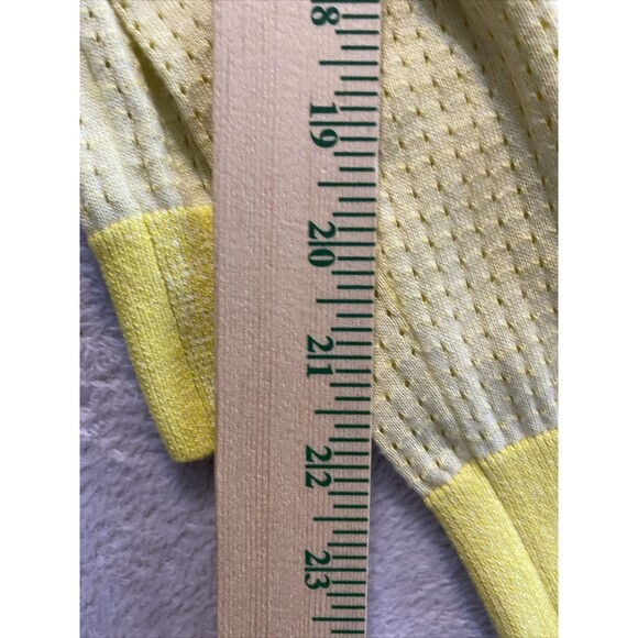 Cabi Sweater Women's Medium Open Knit Cardigan Sweater Style 706 Yellow Button - Picture 4 of 9